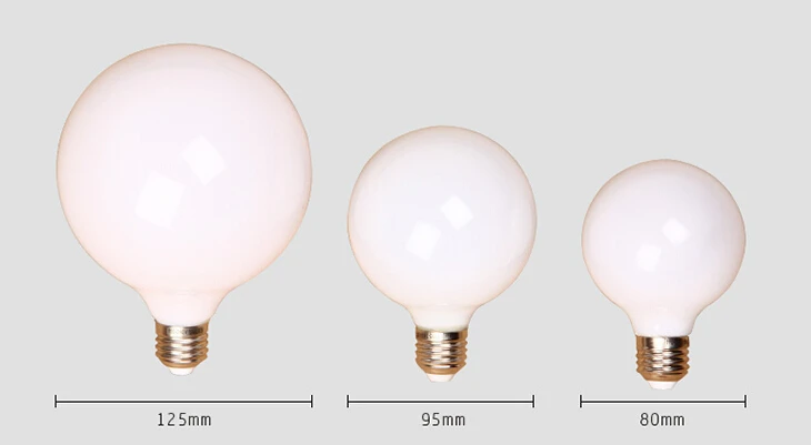 Молочно-белый Светодиодный лампочки G80 G95 G125 E27 в ретро-стиле для нитевидные лампы винтажный Глобус лампа Стекло Античная 220 V светодиодный Светодиодная лампа для дома