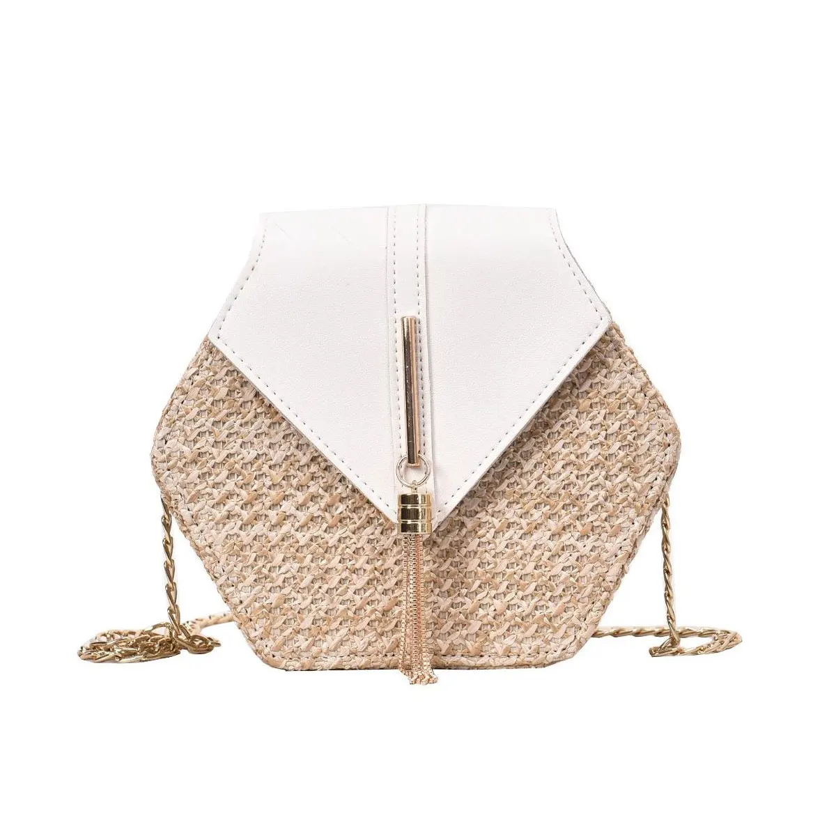 

2019 Rattan Messenger Bags Women Shoulder Bags Straw Bags Summer Beach Crossbody Chain Bags