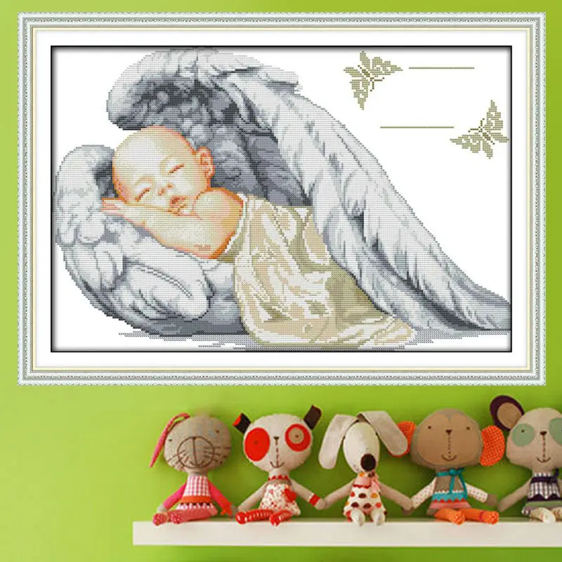 

Little Angel Sleeping patterns Counted Cross Stitch 11 14CT Cross Stitch cartoon Cross Stitch Kit Embroidery Needlework