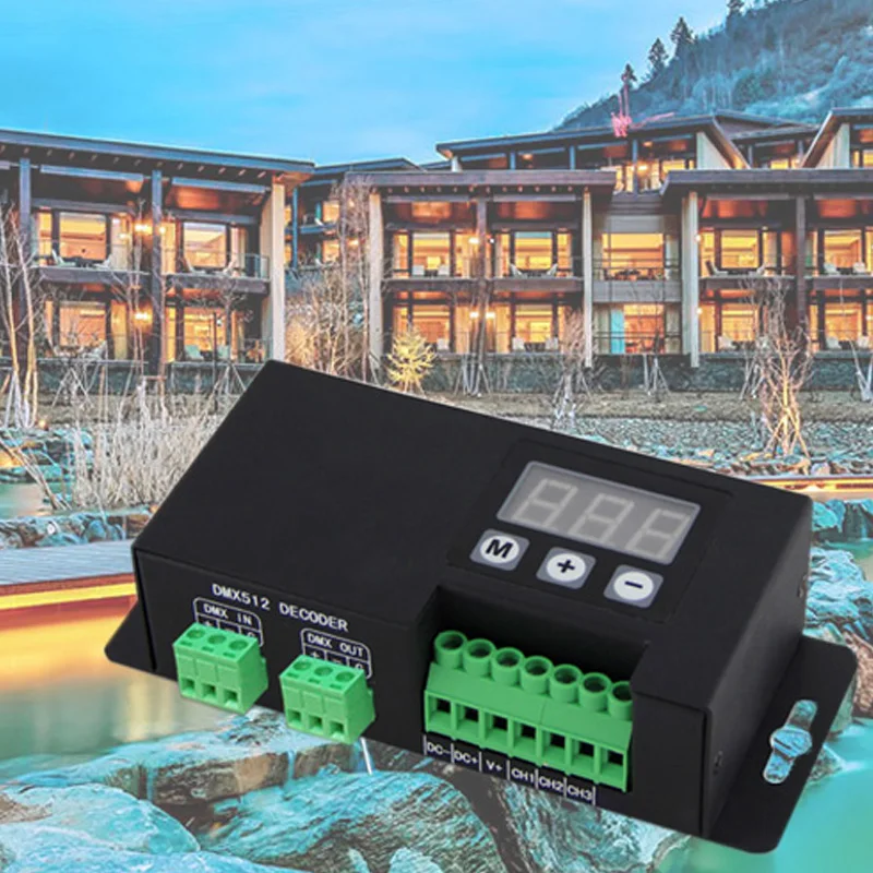 DMX512 3CH постоянный ток декодер 12V 24V 48V входного сигнала DMX512/1990 светодиодный