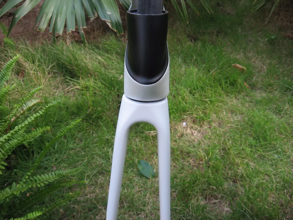 Clearance NEW ARRIVAL !! Free Shipping !! 2019 New Design Aero Carbon Track Bike Frame White/Black 3