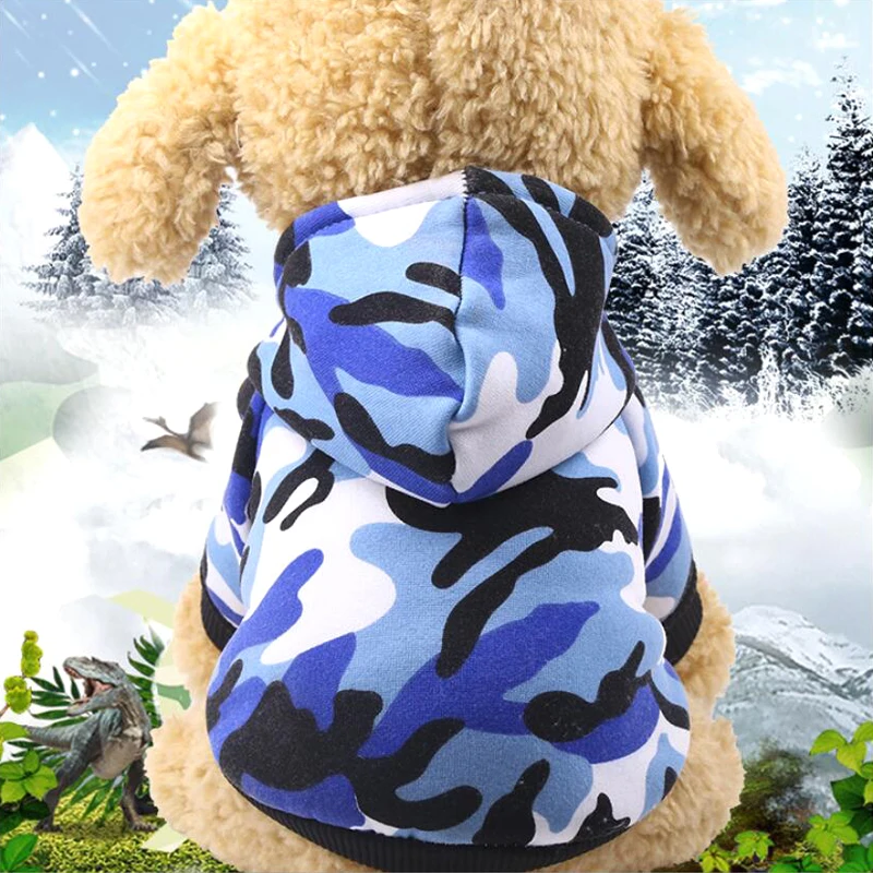 Армия камуфляж толстовки пальто собака одежда для маленьких собак чихуахуа зима теплый костюм щенок Французский бульдог Y267