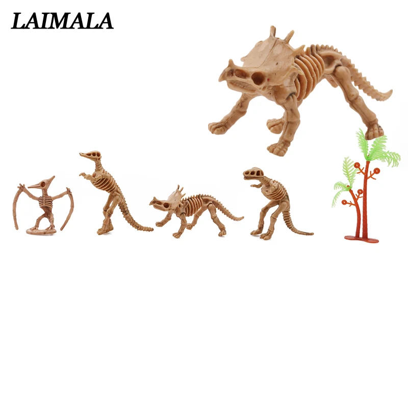 12pcs/set Assorted Dinosaur Fossil Skeleton Figures Kids Learning