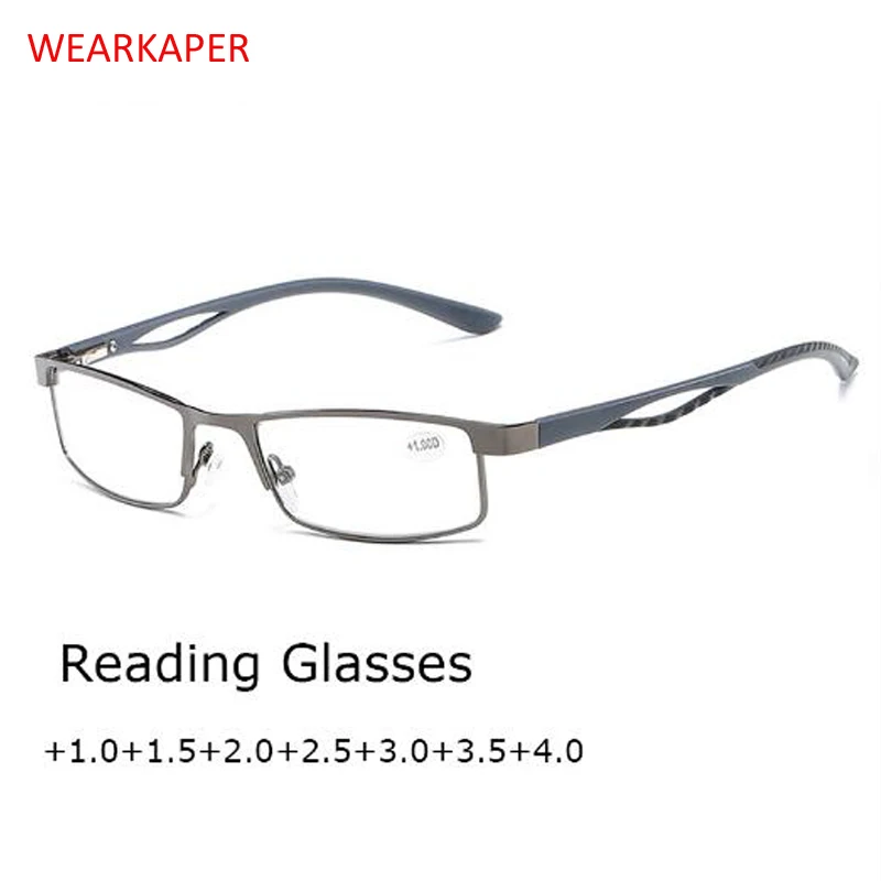 WEARKAPER очки для чтения, мужские диоптрийные очки по рецепту для дальнозоркости, очки для мужчин+ 1,0+ 1,5+ 2,0+ 2,5+ 3,0+ 3,5+ 4,0