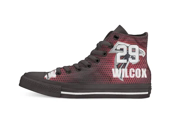 

Atlanta Football Player Wilcox High Top Canvas Shoes Custom Walking shoes