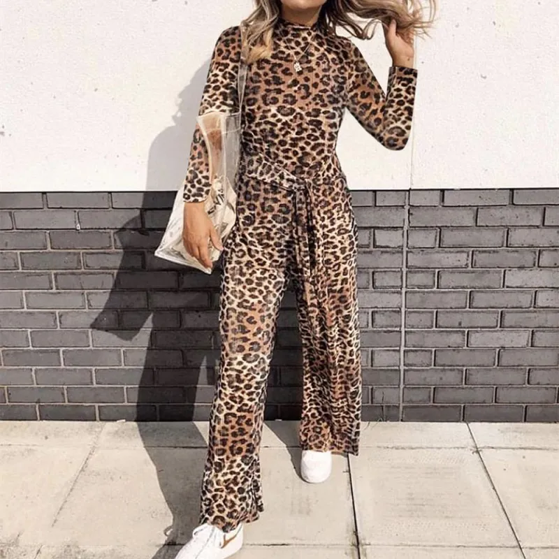 womens leopard print jumpsuit