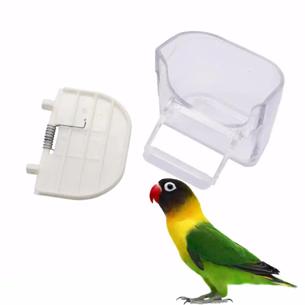 20 Pcs Bird Feeders Drinking Bowls For Birds Parrot Water Window