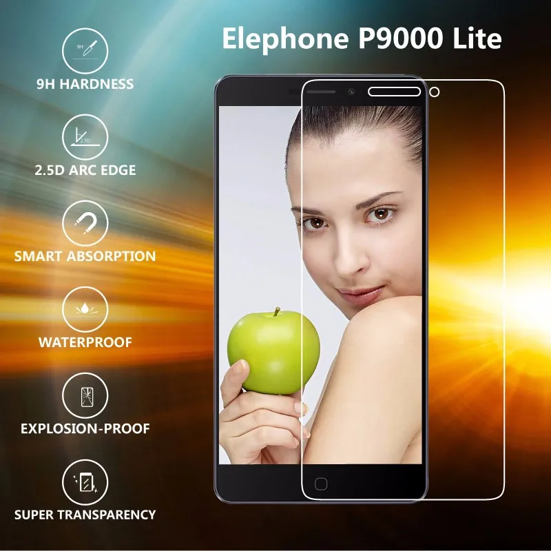 Ультратонкое закаленное стекло премиум класса 9H для Elephone P8000, защитная пленка для экрана, закаленное защитное стекло для Elephone A5 Lite S8 A4 A6