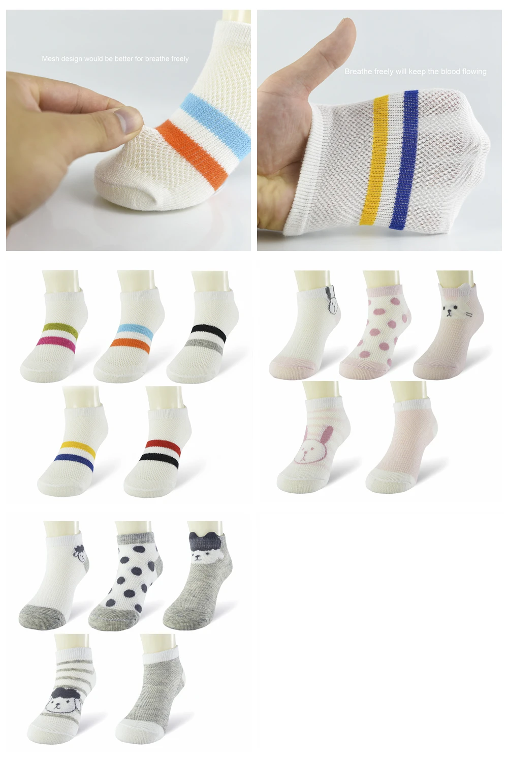 5 пара/лот; носки для малышей; Летние сетчатые хлопковые детские носки для мальчиков и девочек; носки для От 1 до 10 лет