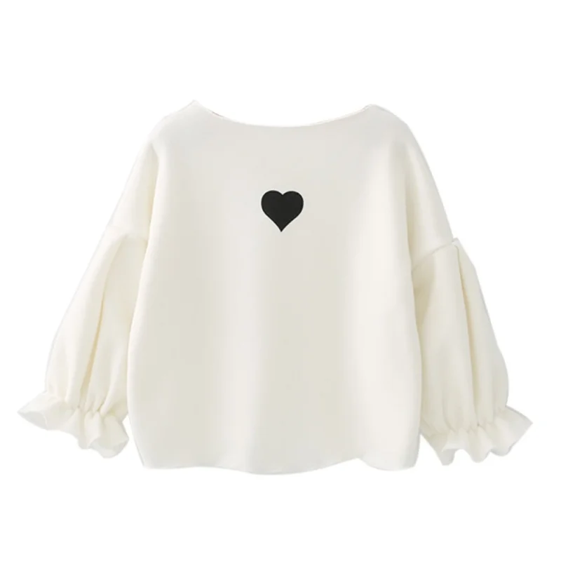 WEIXINBUY/Детские рубашки для девочек; школьная блузка; Enfant Fille; топы с принтом в виде сердечек для маленьких девочек; плотные блузки