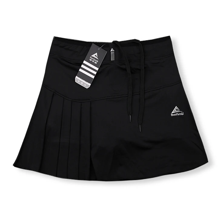 Весна лето теннис бадминтон Skort Дамы бег юбка с карманом безопасности шорты сплошной цвет ракетка спортивная одежда