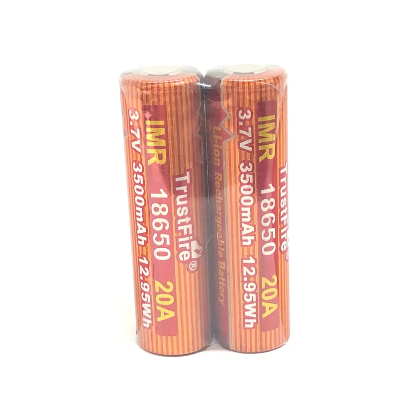 2 шт./лот TrustFire IMR 18650 20A 3 7 В 3500 мАч 12 95wh высокочастотная перезаряжаемая литиевая