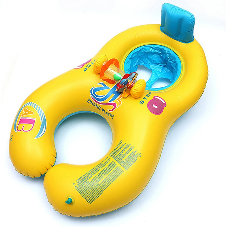 Anel de Natação Inflável do Bebê Anéis de Natação Anel da Sede de Banho Mãe e Filho Piscina Verão Duplo Círculo Infantil Flutuante 9 verão Mãe e Filho Duplo Círculo Anéis