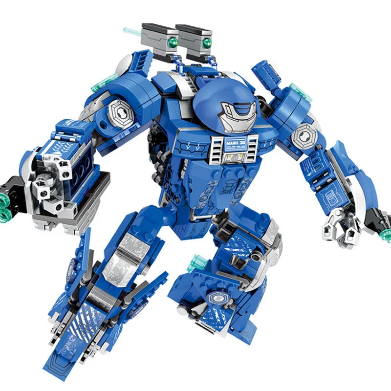 

2018 New Marvel's The Avengers Iron Man hulk buster Mark 38 Mark XLIV Buliding Blocks Figure Brick Toy For Kids Birthday Gift