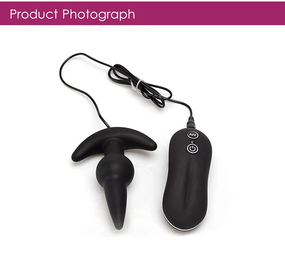 Hieha Anal Sex Toys 10 Mode Anal Plug Vibrator Plug Prostate Massager Vibration Silicone Butt Plug Sex Toys for Women Men 12