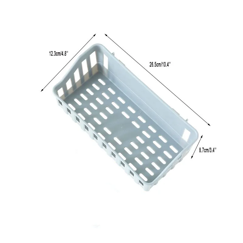 Wall Mount Wall Rack Kitchen Wall Rack Sucker Cosmetic Shelf Plastic Bathroom Drain Basket Storage Hanging Storage Racks JJ424
