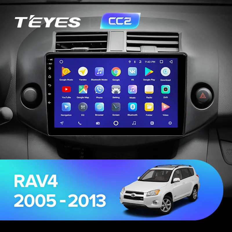 Sale TEYES CC2 For Toyota RAV4 3 XA30 2005-2013 Car Radio Multimedia Video Player Navigation GPS Android 8.1 No 2din 2 din dvd 1