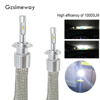 

Gzsimeway car H4 LED headlamp white 6000K H7 H11 H8 H1 H3 881 Hb3 HB4 HIR2 h27 D2S auto led Headlight Bulb 10000LM 12V car Light