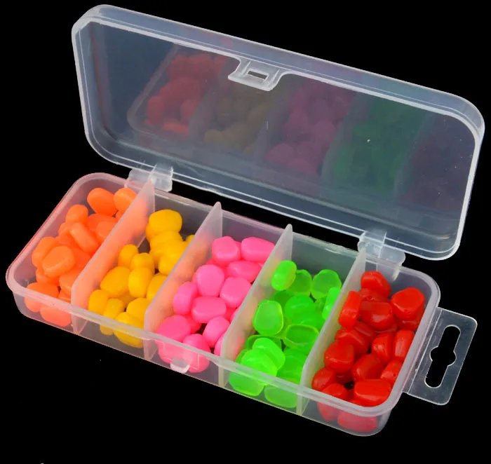 

100pcs/box Soft Baits corn carp Fishing Lures with Free Tackle Box Smell of Artificial bait Corn Grain