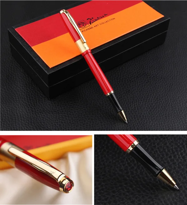 Picasso Braque series Red and Gold rollerball Pen pen top ruby metal gift ball pen 3 Color Optional ларес люстра gold f ruby