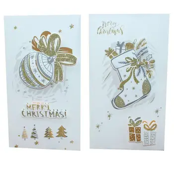 

10pcs/lot Cartoon Christmas Greeting Card with Envelope Santa Claus Deer Elk Merry Christmas Postcard New Year Gifts Card