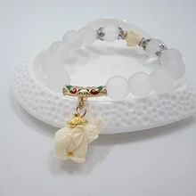 1 шт. Модные женские винтажные браслеты с кристаллами браслет с подвеской в виде слона браслеты из бусин подарок новинка