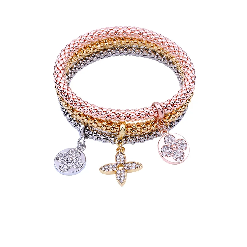 Женский браслет цепочка из сплава розового золота/серебра MDJB138|charm bracelet|charm bracelets