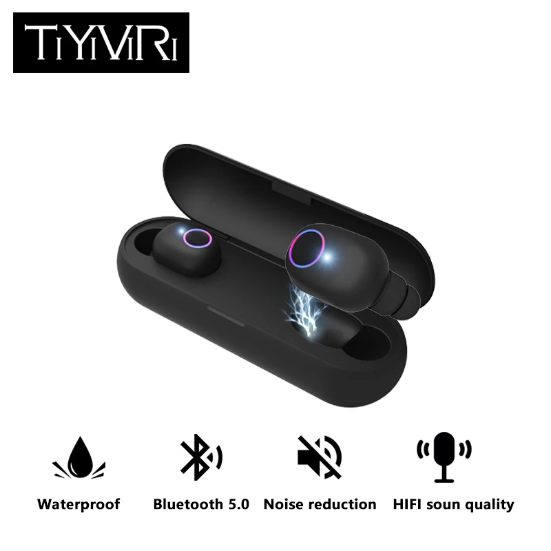 

Q1 Tws Wireless Bluetooth 5.0 earphone stereo mini wireless headset bluetooth headphone with charging box invisible earpiece