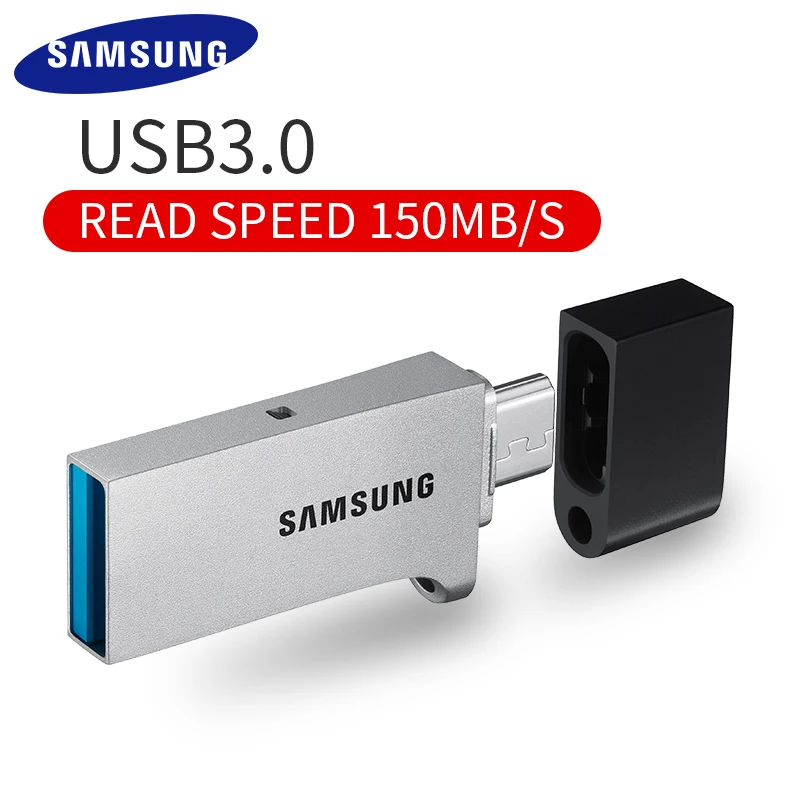 Original SAMSUNG OTG USB Flash Drive 32GB 64GB 128GB 150MB/s USB 3.0 micro Pen drive Memory Stick Storage Device U Disk Original SAMSUNG OTG USB Flash Drive 32GB 64GB 128GB 150MB/s USB 3.0 micro Pen drive Memory Stick Storage Device U Disk