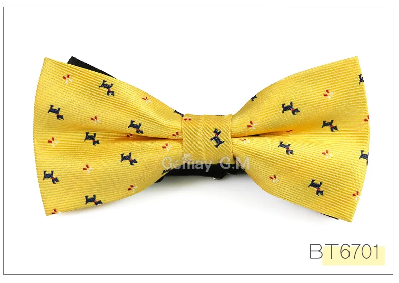 Полиэстер галстук-бабочка для Для мужчин модные Повседневное Цветочные животных Для мужчин мужские галстуки Галстук Галстуки для Свадебная вечеринка Костюмы галстук - Цвет: BT6701