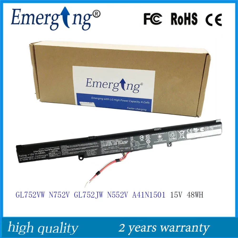 Koop 15 V 48WH Nieuwe Originele Laptop Batterij A41N1501 voor ASUS N552V N552VW N752 N752V N752VW GL752 A41LK9H
