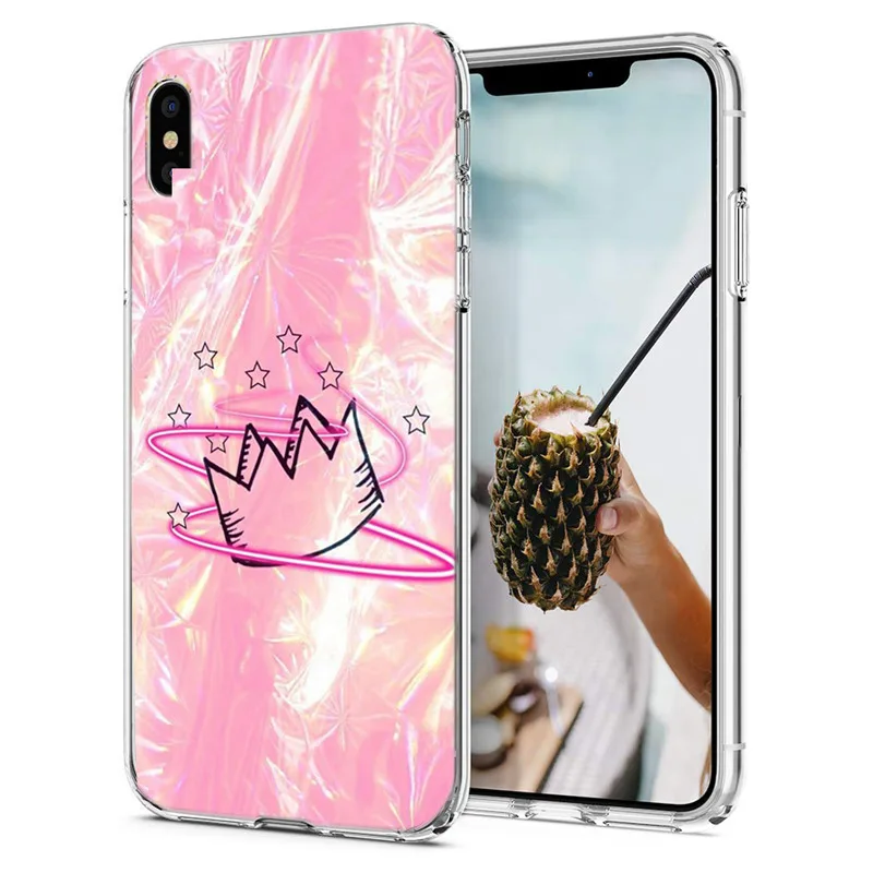 Для iPhone 7 8 Plus 6 6S 6Plus чехол мягкий TPU силиконовый дизайн специальная розовая Корона