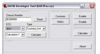 

DAVIE DEVELOPER TOOL v0.3.1 forDAF and PACCAR
