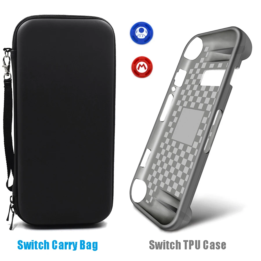 

Nintend Switch Accessories NS Console Hard Carrying Storage Travel Bag Hard Shell Case for Nintend Switch Joystick Grip Caps
