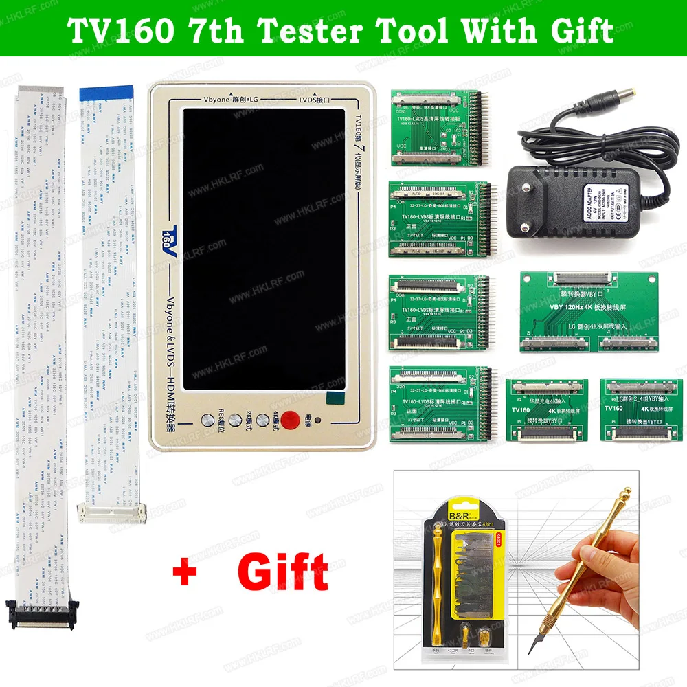 ТВ 160 6 го 7 поколения LVDS Turn VGA конвертер с ЖК дисплеем/светодиодный тестер