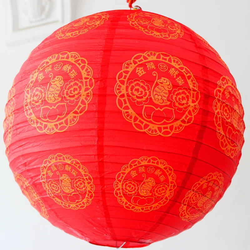 Pretty16''40cm декоративный бумажный шарик-лампион китайский фестиваль бумажные фонари для вечерние и Свадебное Украшение подвесное бумажный шар - Color: round lantern 013