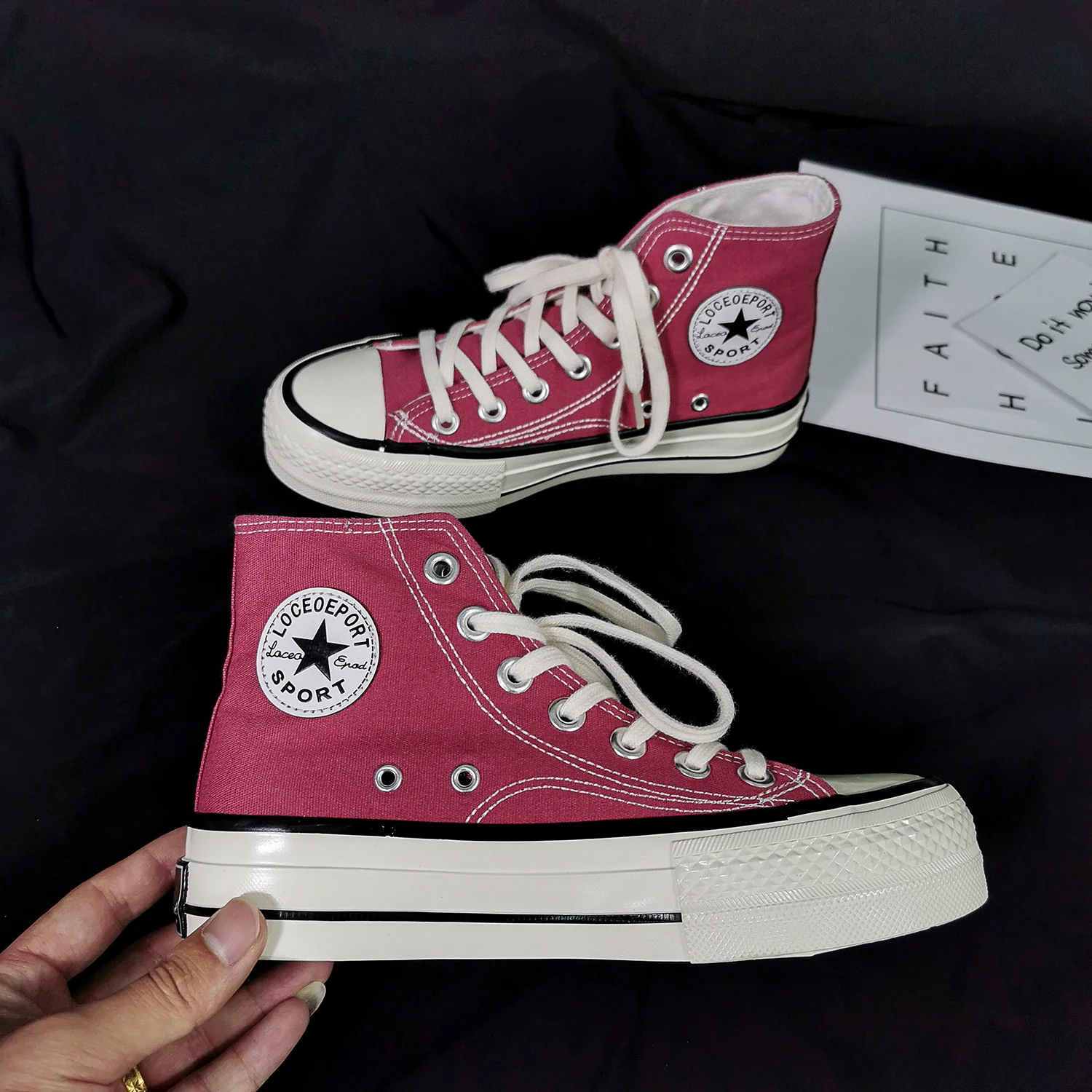 

High-top Canvas Women Shoes 2019 Autumn New Fashion Retro Lace-up Ladies Casual Sneakers Outdoor Breathable Leisure Footwear