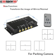 Koorinwoo Scatola di Controllo A Quattro Canali Disponibili per la Macchina Fotografica di retrovisione Video Automatico Interruttore di Collegamento Lato Anteriore Posteriore Telecamere