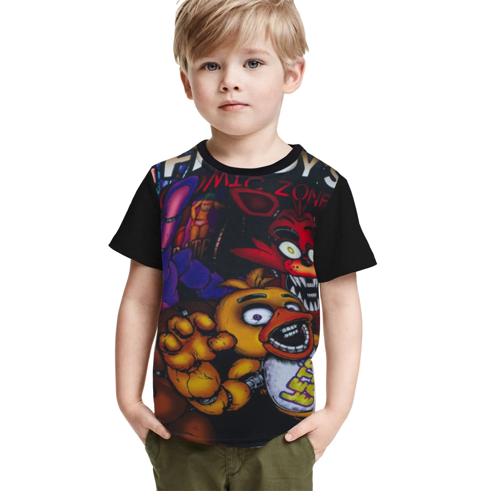 

Boys Cartoon Tops Tees Children T Shirt Five Nights At Freddy's Girls Clothing Camiseta Kids Clothes Boys T-Shirt fnaf tshirt