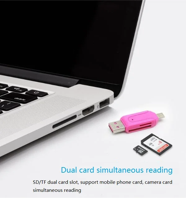 Micro USB и 2 в 1 OTG Кардридер высокоскоростной USB2.0 Универсальный TF/SD для телефона Android
