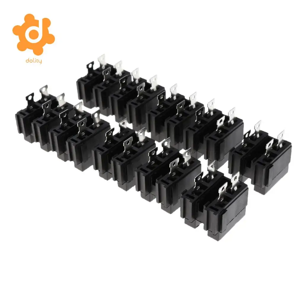 10 Pieces Car Boat Circuit Protection 32V 30A ATO Blade Fuse Box Dual Holder