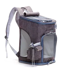 Переноска для кошки или собаки дорожная сумка для переноски дышащие плечевые рюкзак для путешествий и Портативный сумка; товары для домашних животных льняной ткани