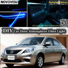 Novovisu для Nissan Latio/Almera/Sunny/Versa/для Renault Scala подкладке окружающий свет атмосферу волоконно-оптический Ленточные огни