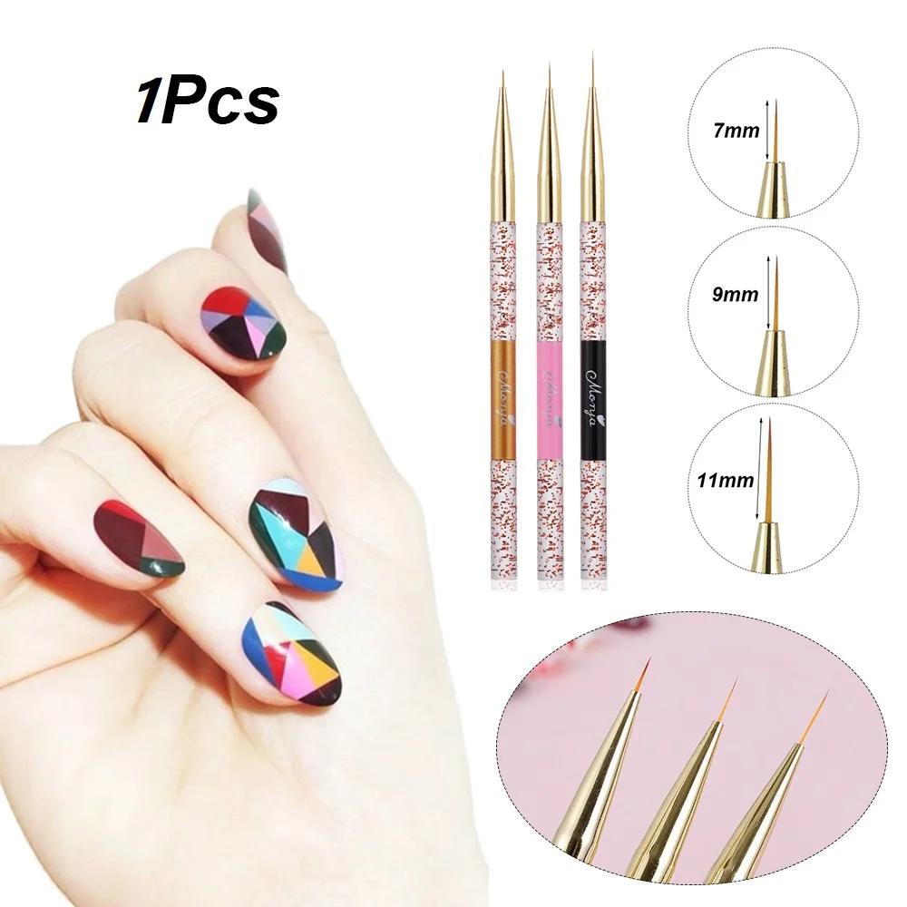 

7/9/11mm Red Spot Handle Nail Art Liner Brush French Lines Stripes Gradient Ultra-Thin Painting Drawing Pen Rhinestone Manicure