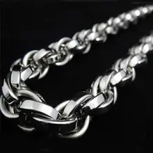 Granny Chic Hip Hop 9mm Curb Cuban Link Chain Necklace For Men/Women Silver Color Stainless Steel Chain Male Rapper Jewelry Granny Chic Hip Hop 9mm Curb Cuban Link Chain Necklace For Men/Women Silver Color Stainless Steel Chain Male Rapper Jewelry