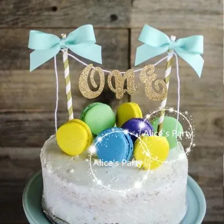 Hot Handmade One Baby Shower Cake Bunting Sale Gold Art One Kids 1st