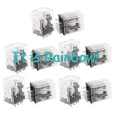 

Free Shipping DC220V Coil 4PDT 14P Green LED Indicator Light General Purpose Power Relay 10Pcs