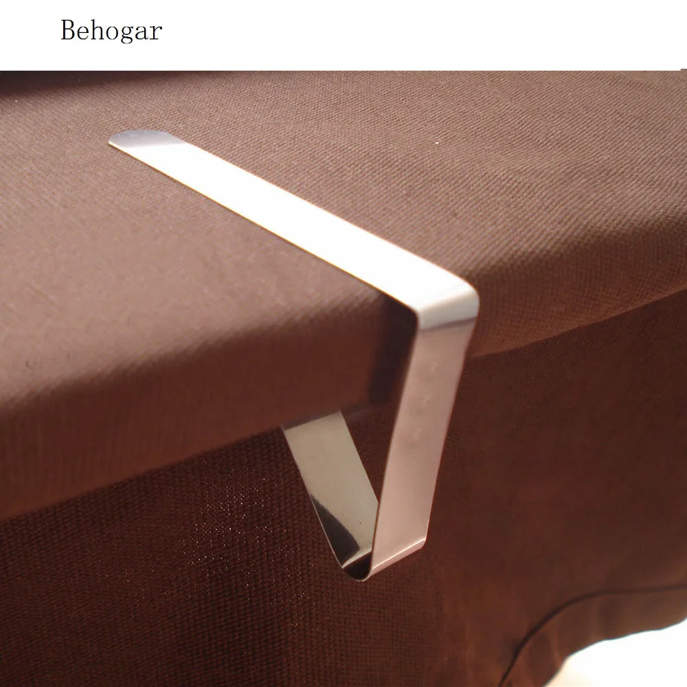 Behogar 24PCS/Set Stainless Steel Adjustable Table Cloth Cover