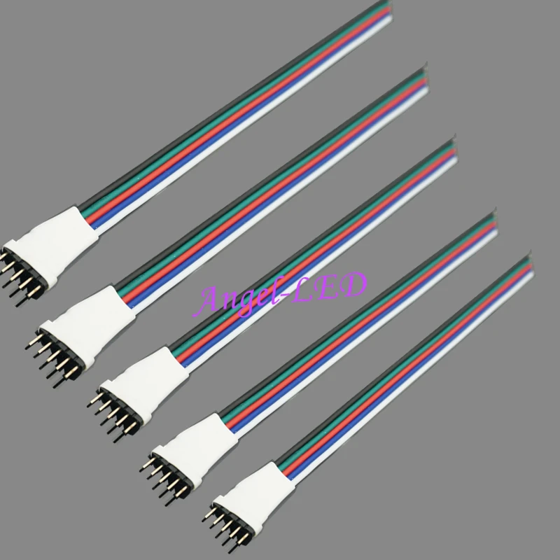 

10 pcs 5Pin Male Connectors For RGBW RGB + Warm/White 5050 LED Strip