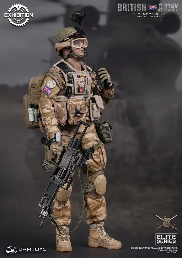 Damtoys CICF Exhibition Edition 78036 британская армия в Afghanistan MINIMI Machinegunner Коллекционная фигурка